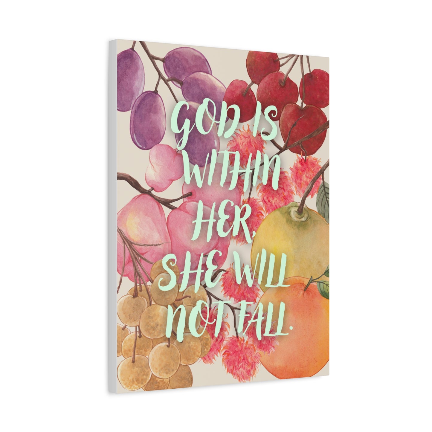 "God is Within Her, She Will Not Fall" - Canvas Wall Art