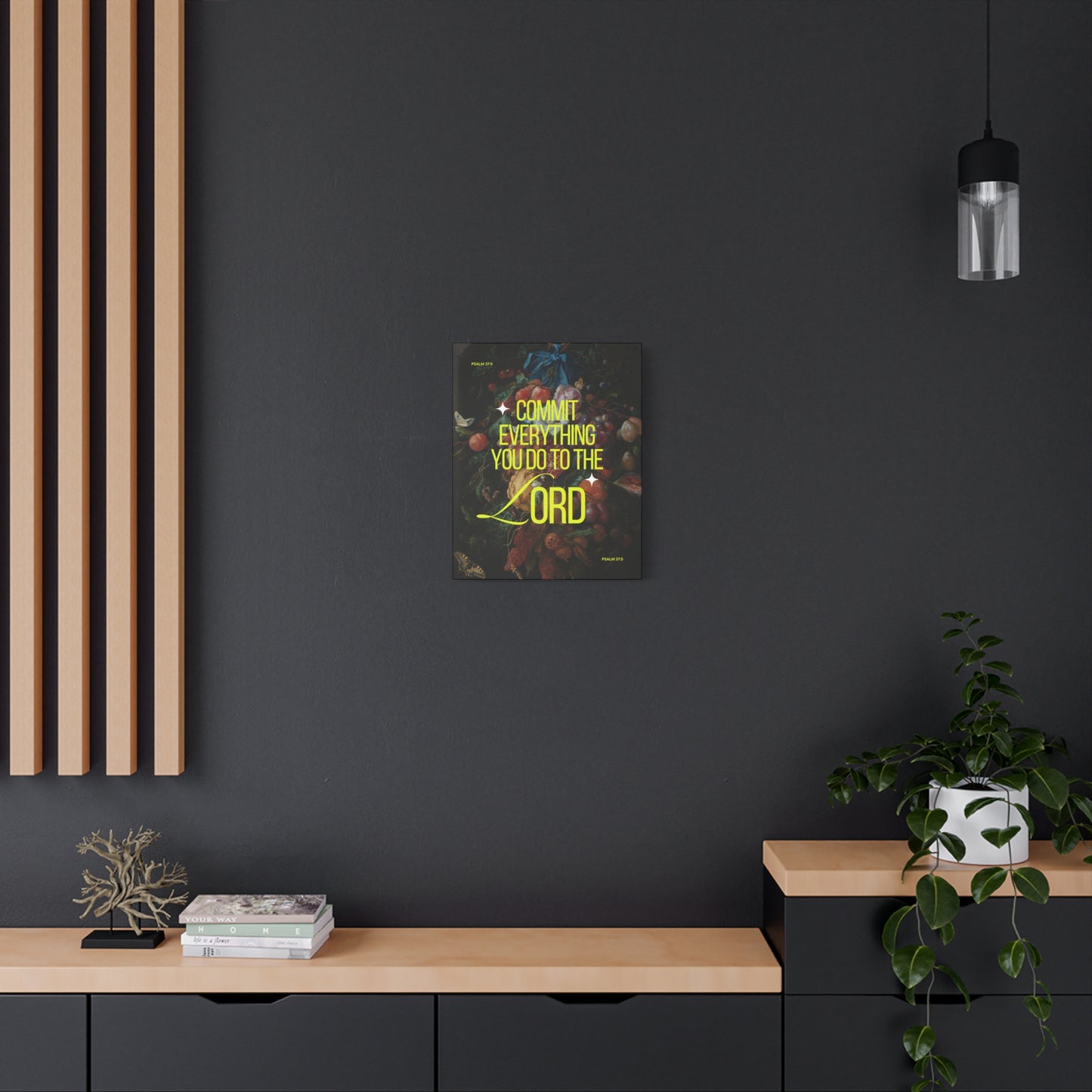 "Commit Everything You Do to the Lord" - Inspirational Matte Canvas Artwork