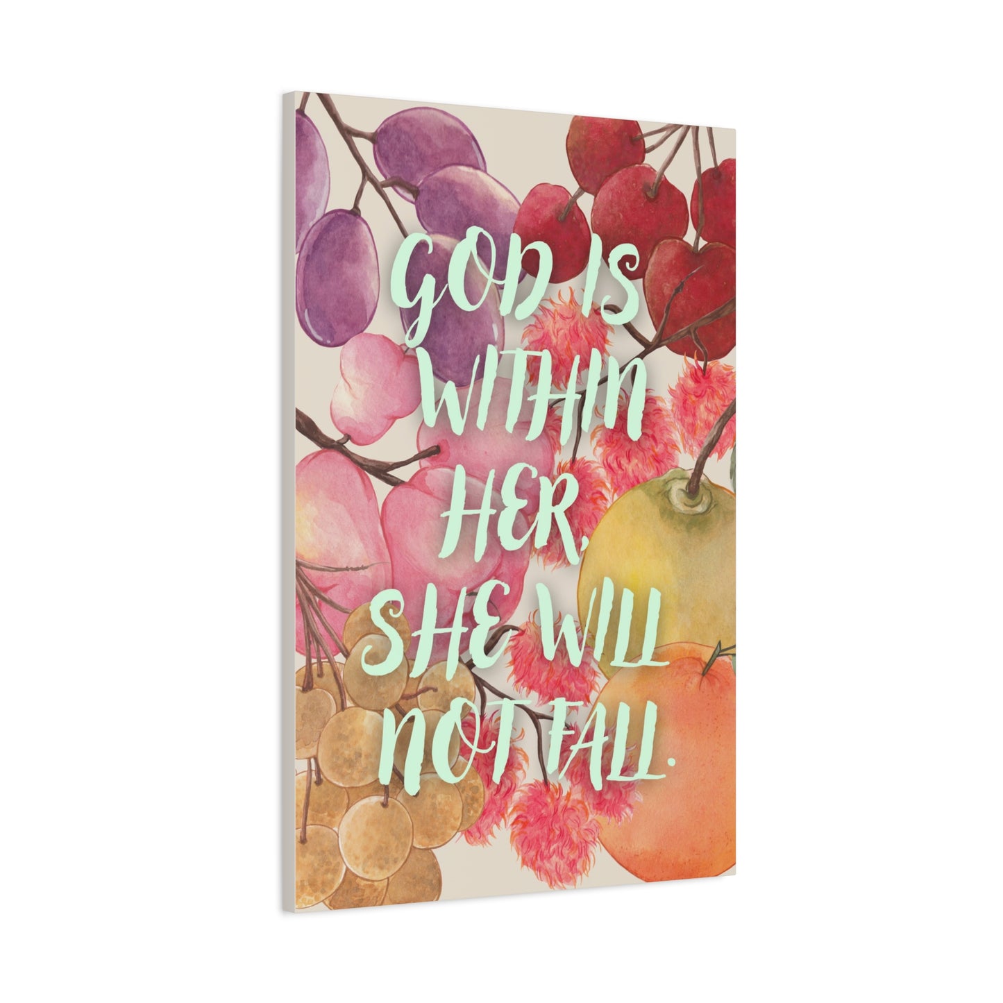 "God is Within Her, She Will Not Fall" - Canvas Wall Art