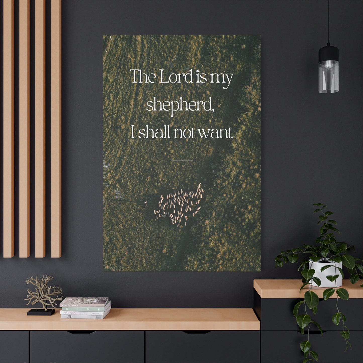 "The Lord is My Shepherd" - Inspirational Wall Art Canvas -