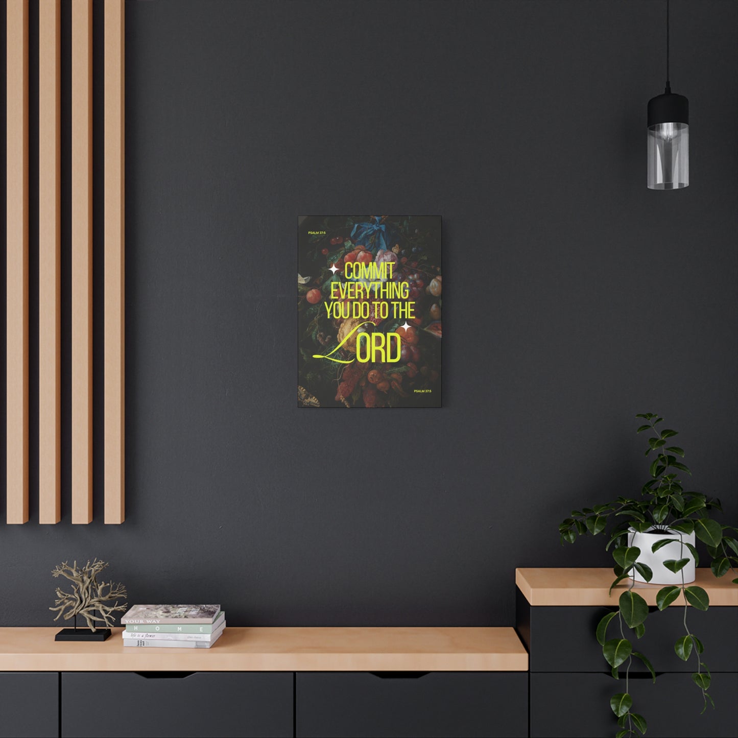 "Commit Everything You Do to the Lord" - Inspirational Matte Canvas Artwork