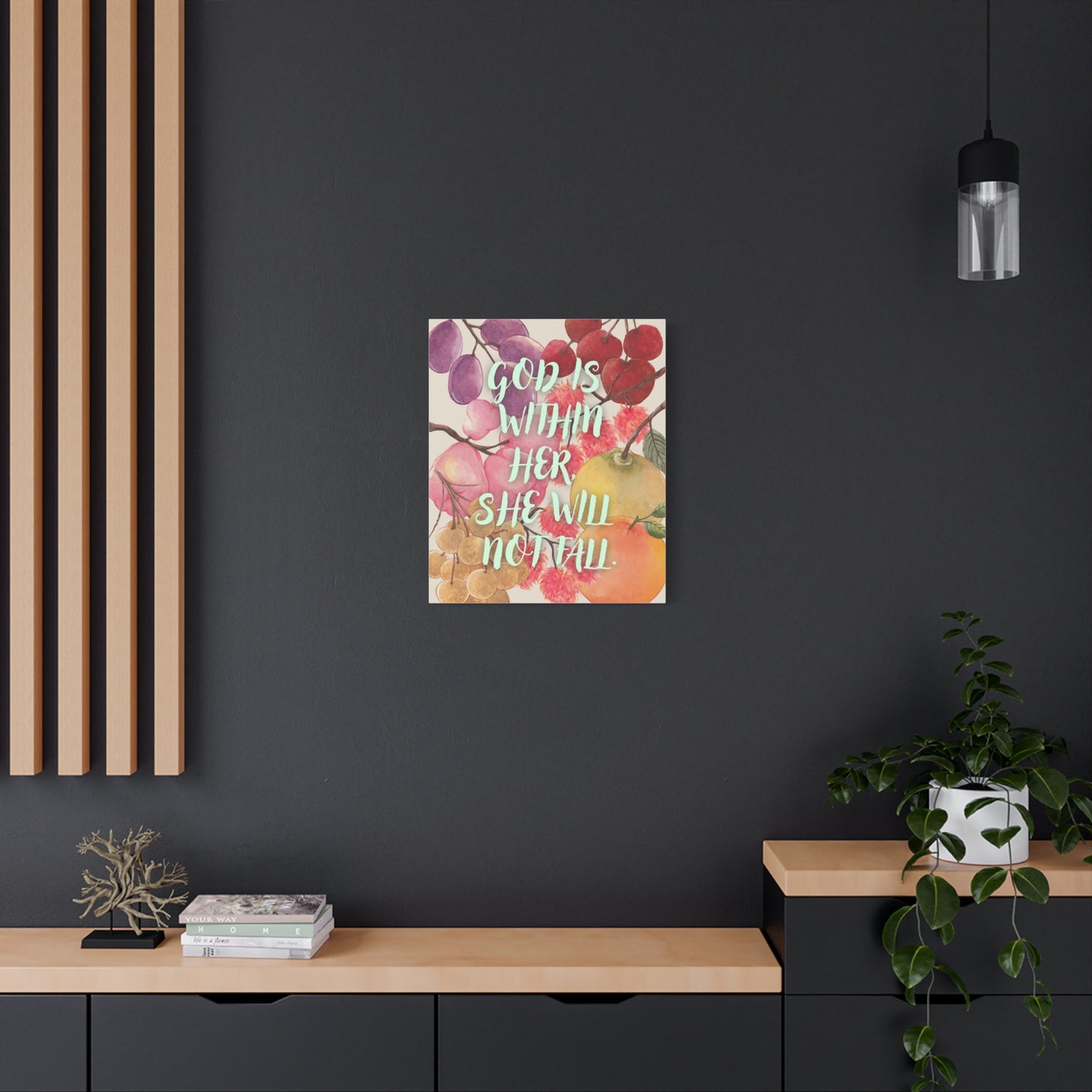 "God is Within Her, She Will Not Fall" - Canvas Wall Art