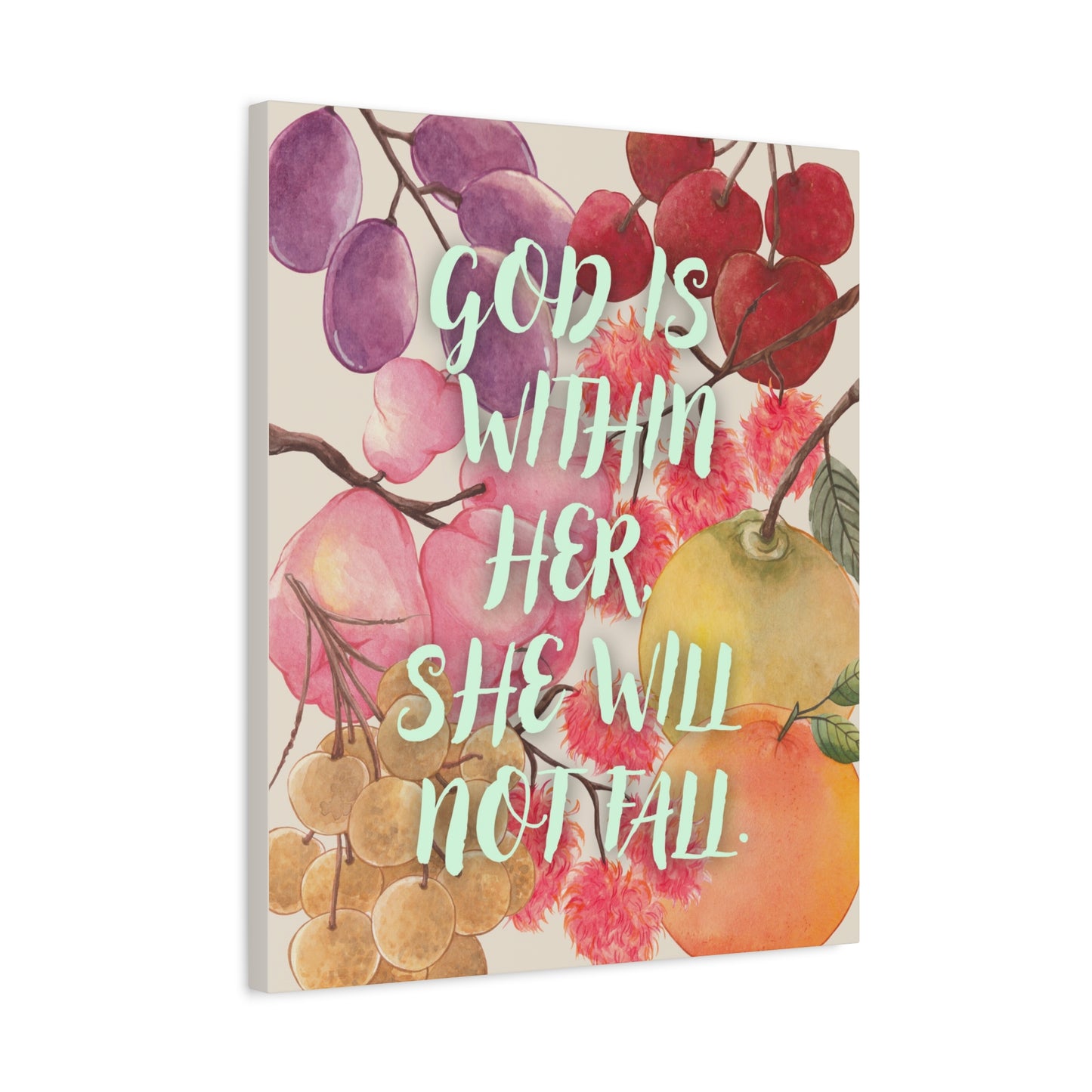 "God is Within Her, She Will Not Fall" - Canvas Wall Art