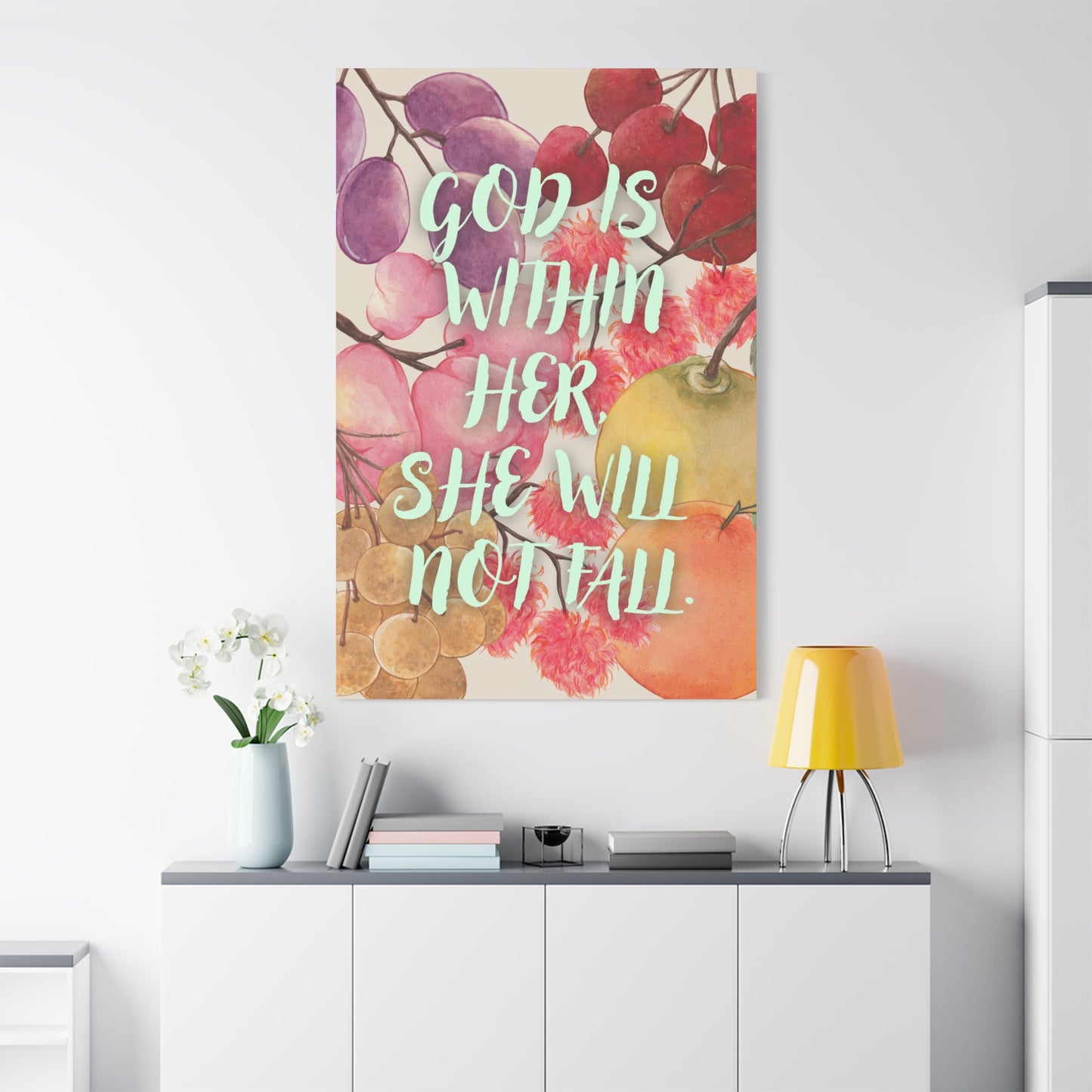 "God is Within Her, She Will Not Fall" - Canvas Wall Art