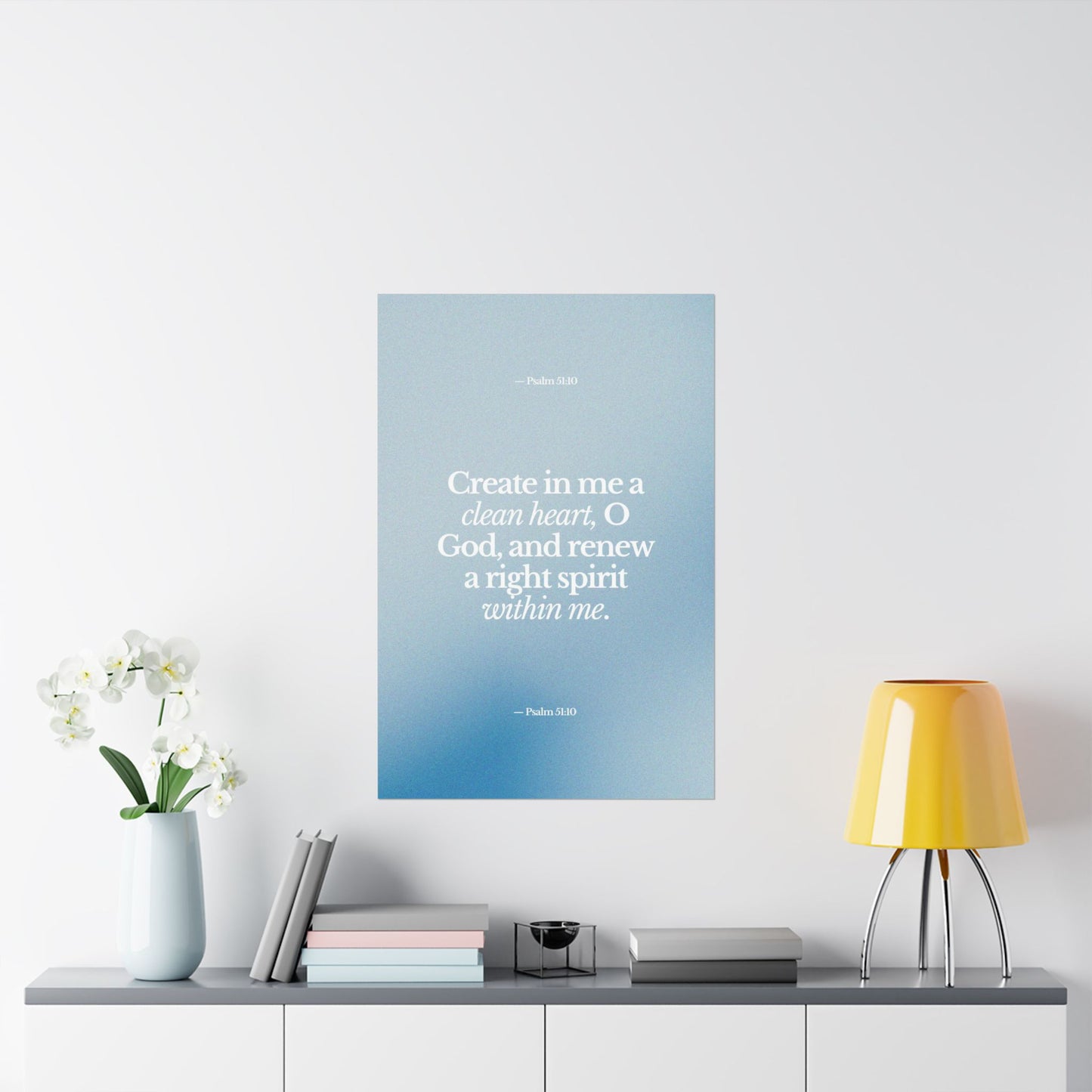 "Create in me a clean heart" - Matte Vertical Poster