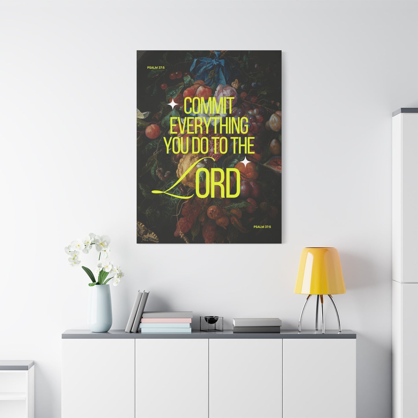 "Commit Everything You Do to the Lord" - Inspirational Matte Canvas Artwork