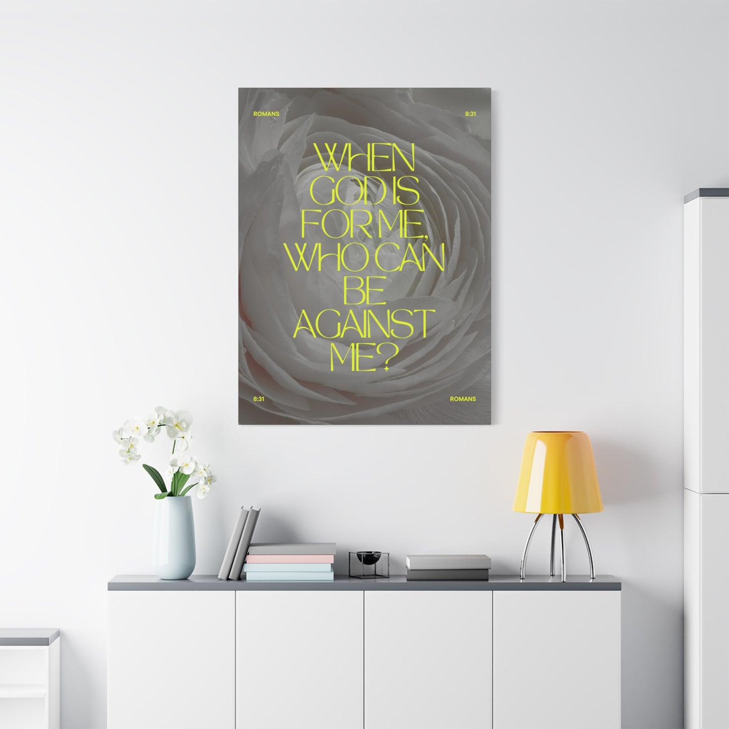 "When God is for me, who can be against me ?" - Romans 8:31 Canvas Wall Art