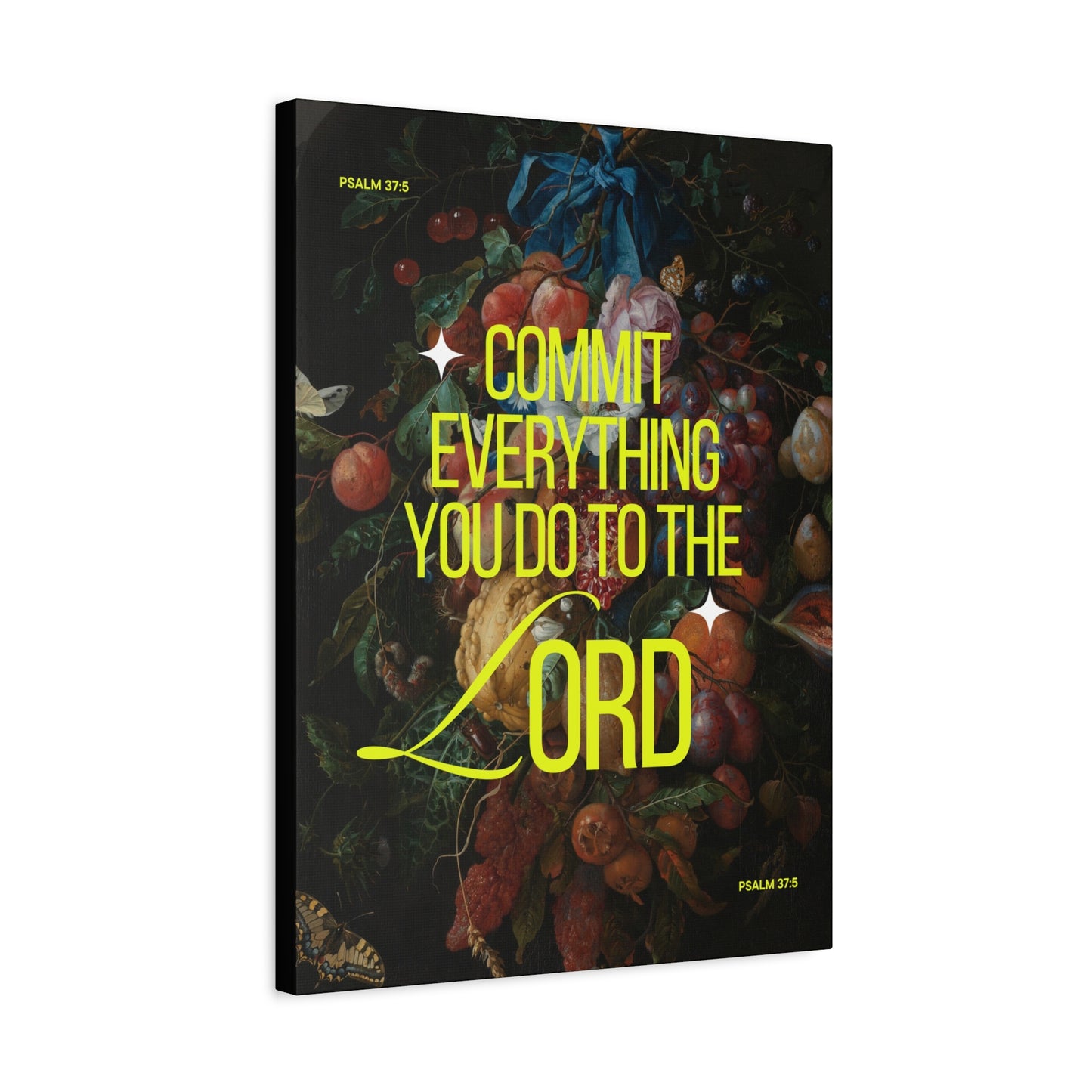 "Commit Everything You Do to the Lord" - Inspirational Matte Canvas Artwork