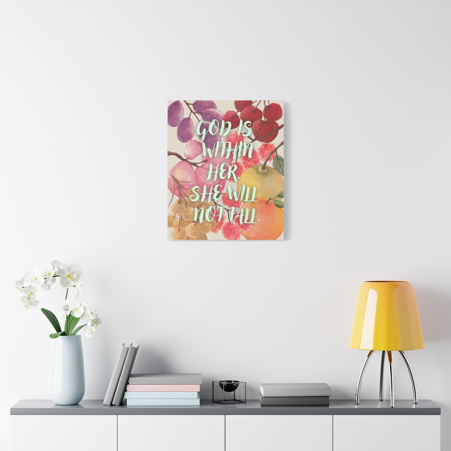 "God is Within Her, She Will Not Fall" - Canvas Wall Art