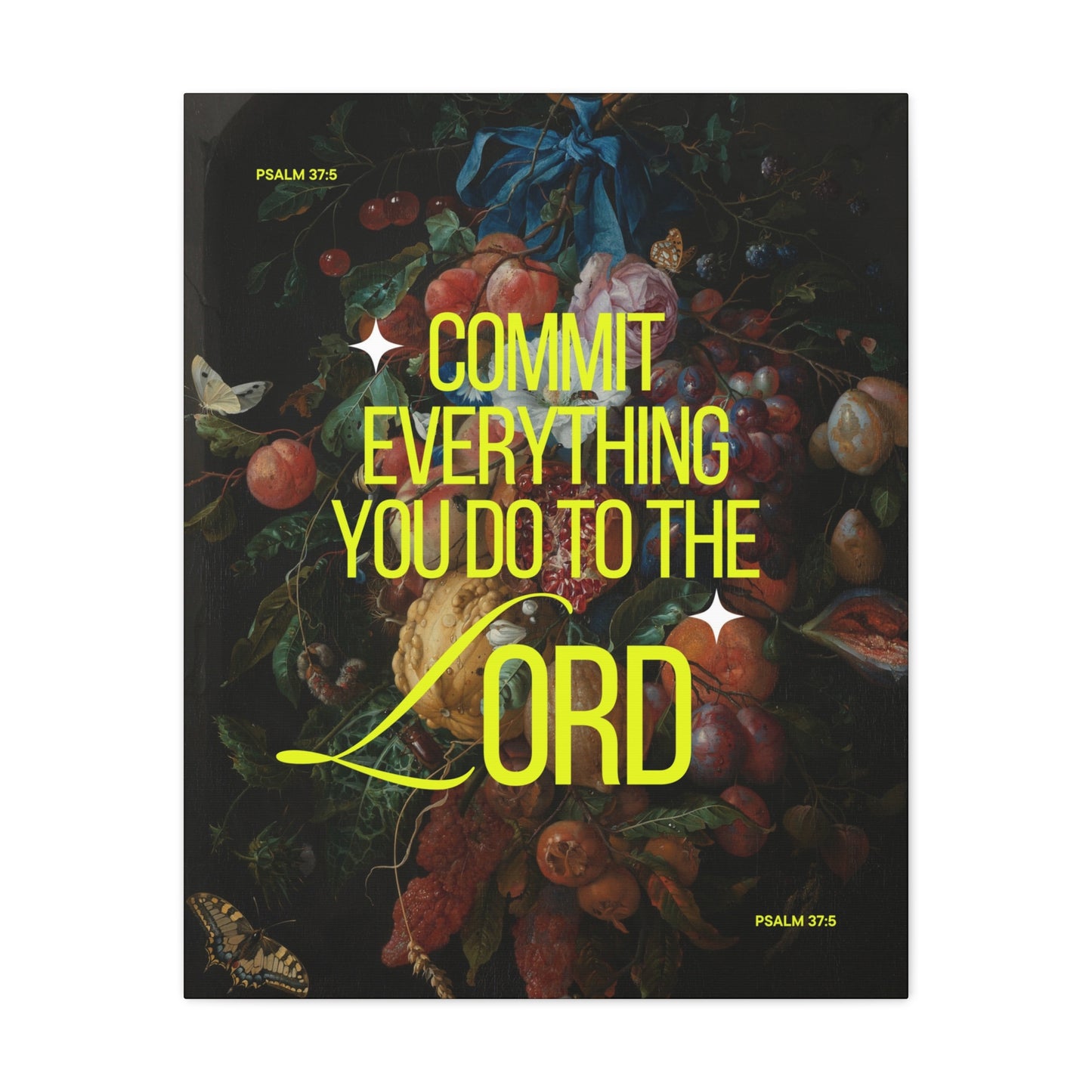 "Commit Everything You Do to the Lord" - Inspirational Matte Canvas Artwork