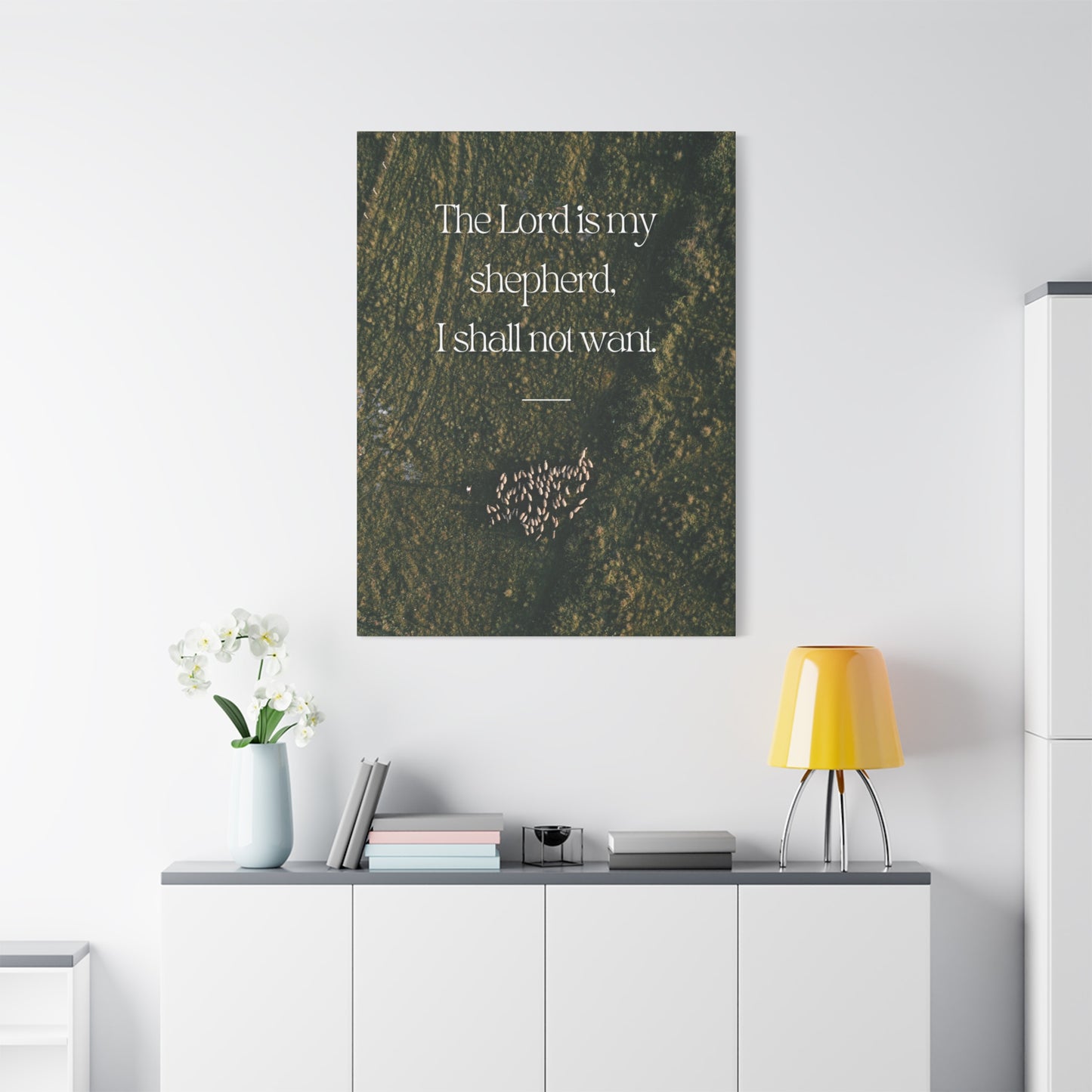"The Lord is My Shepherd" - Inspirational Wall Art Canvas -