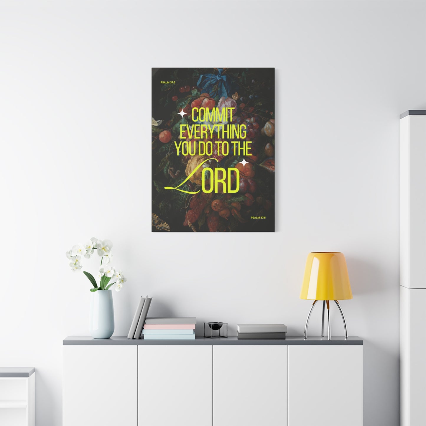 "Commit Everything You Do to the Lord" - Inspirational Matte Canvas Artwork