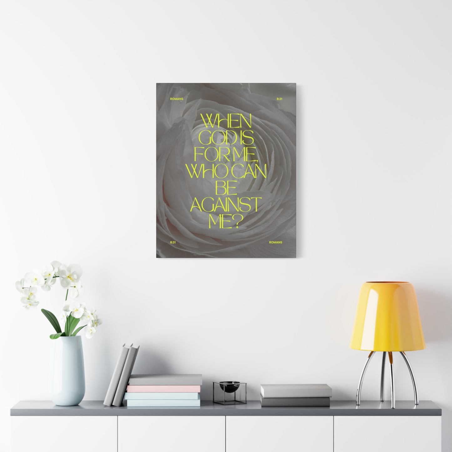 "When God is for me, who can be against me ?" - Romans 8:31 Canvas Wall Art