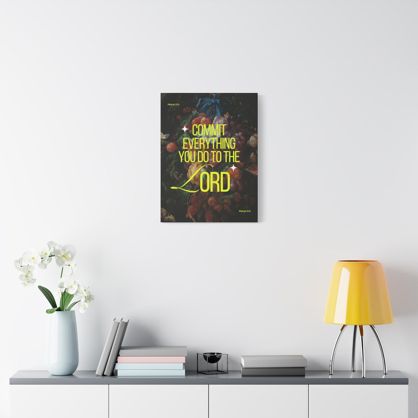 "Commit Everything You Do to the Lord" - Inspirational Matte Canvas Artwork