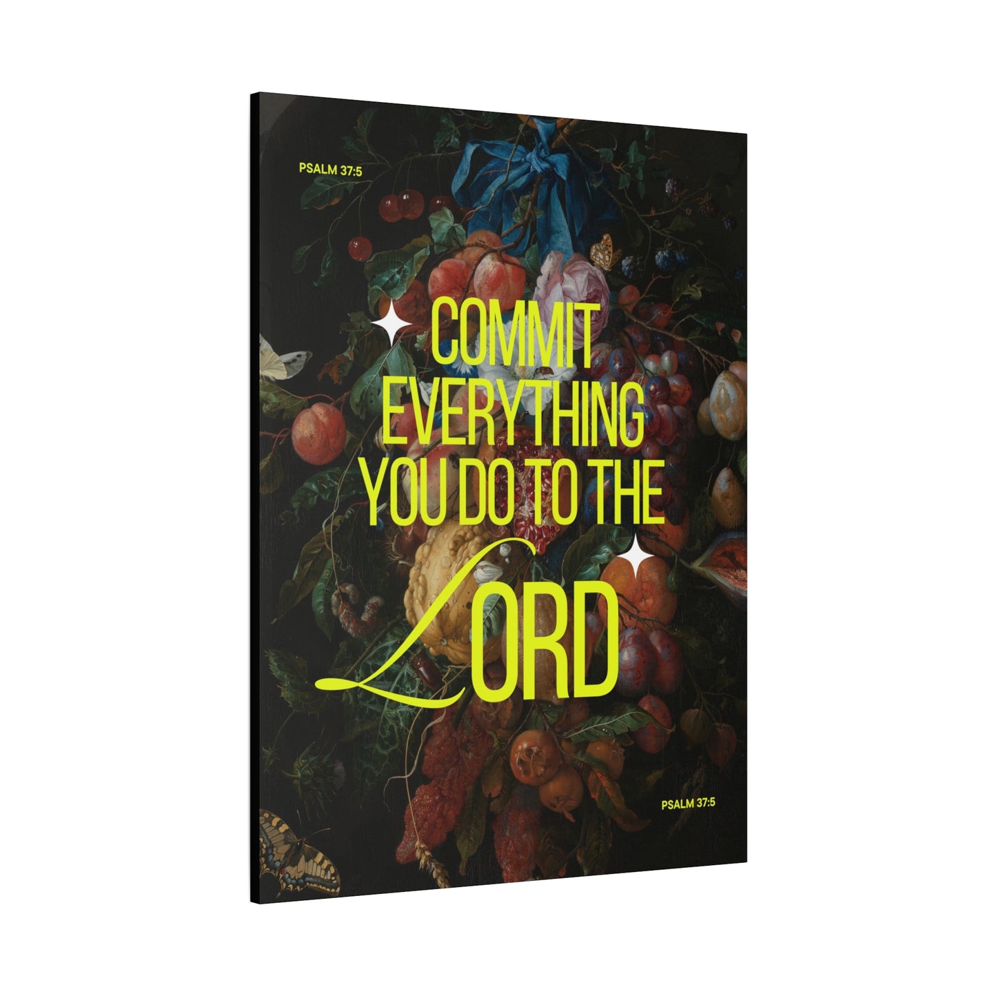"Commit Everything You Do to the Lord" - Inspirational Matte Canvas Artwork