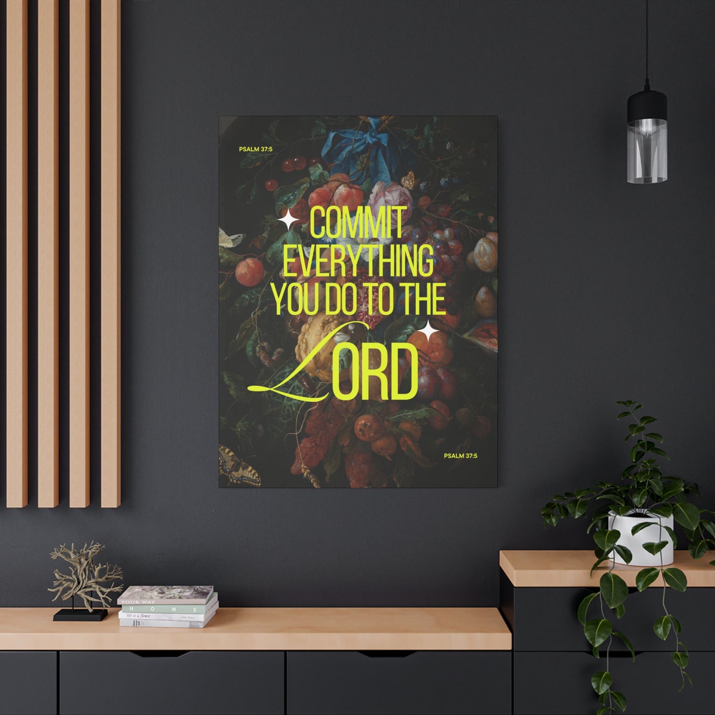 "Commit Everything You Do to the Lord" - Inspirational Matte Canvas Artwork