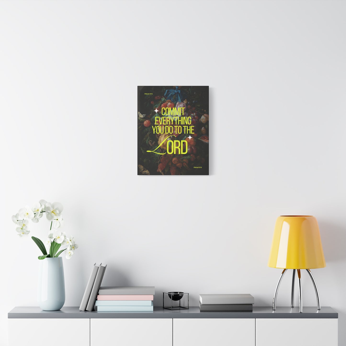 "Commit Everything You Do to the Lord" - Inspirational Matte Canvas Artwork