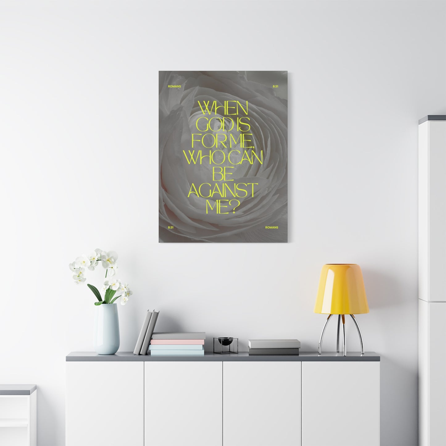 "When God is for me, who can be against me ?" - Romans 8:31 Canvas Wall Art