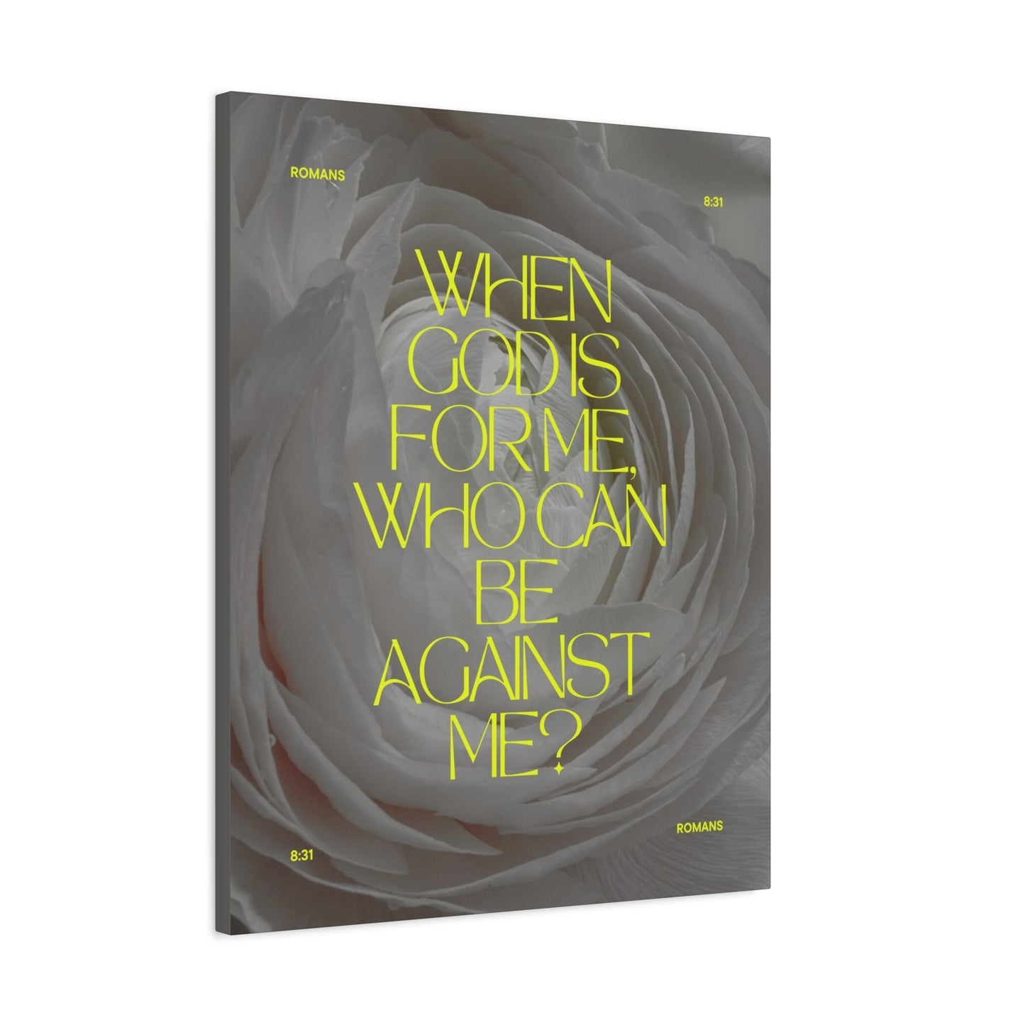 "When God is for me, who can be against me ?" - Romans 8:31 Canvas Wall Art