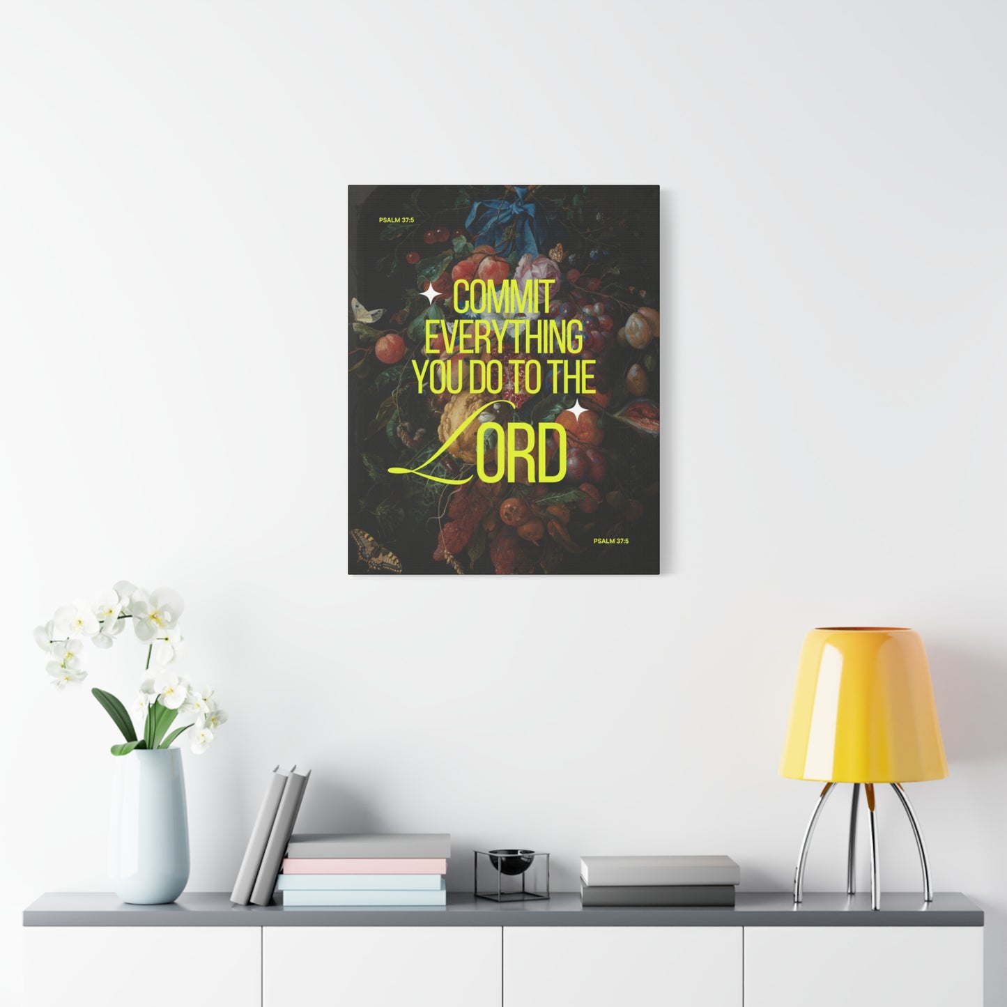 "Commit Everything You Do to the Lord" - Inspirational Matte Canvas Artwork
