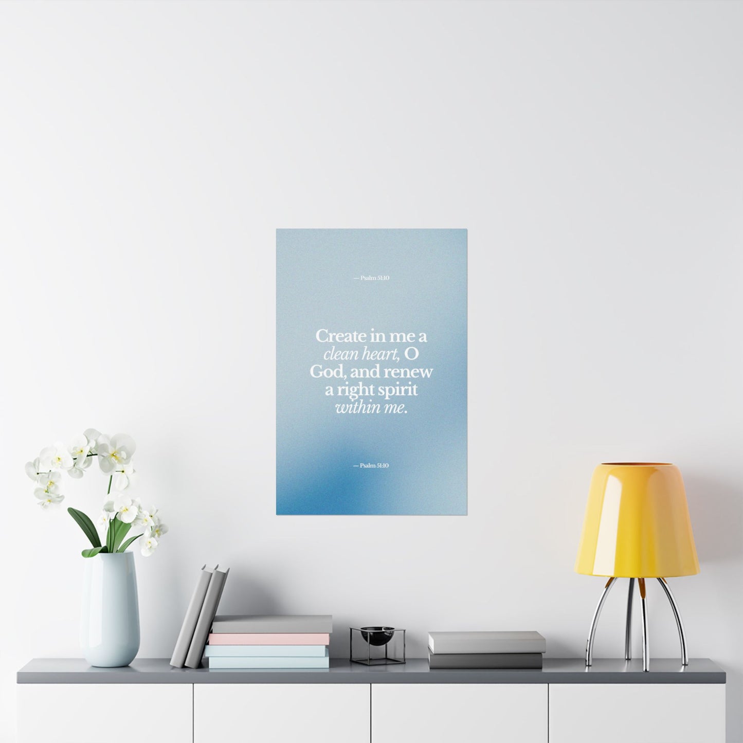 "Create in me a clean heart" - Matte Vertical Poster