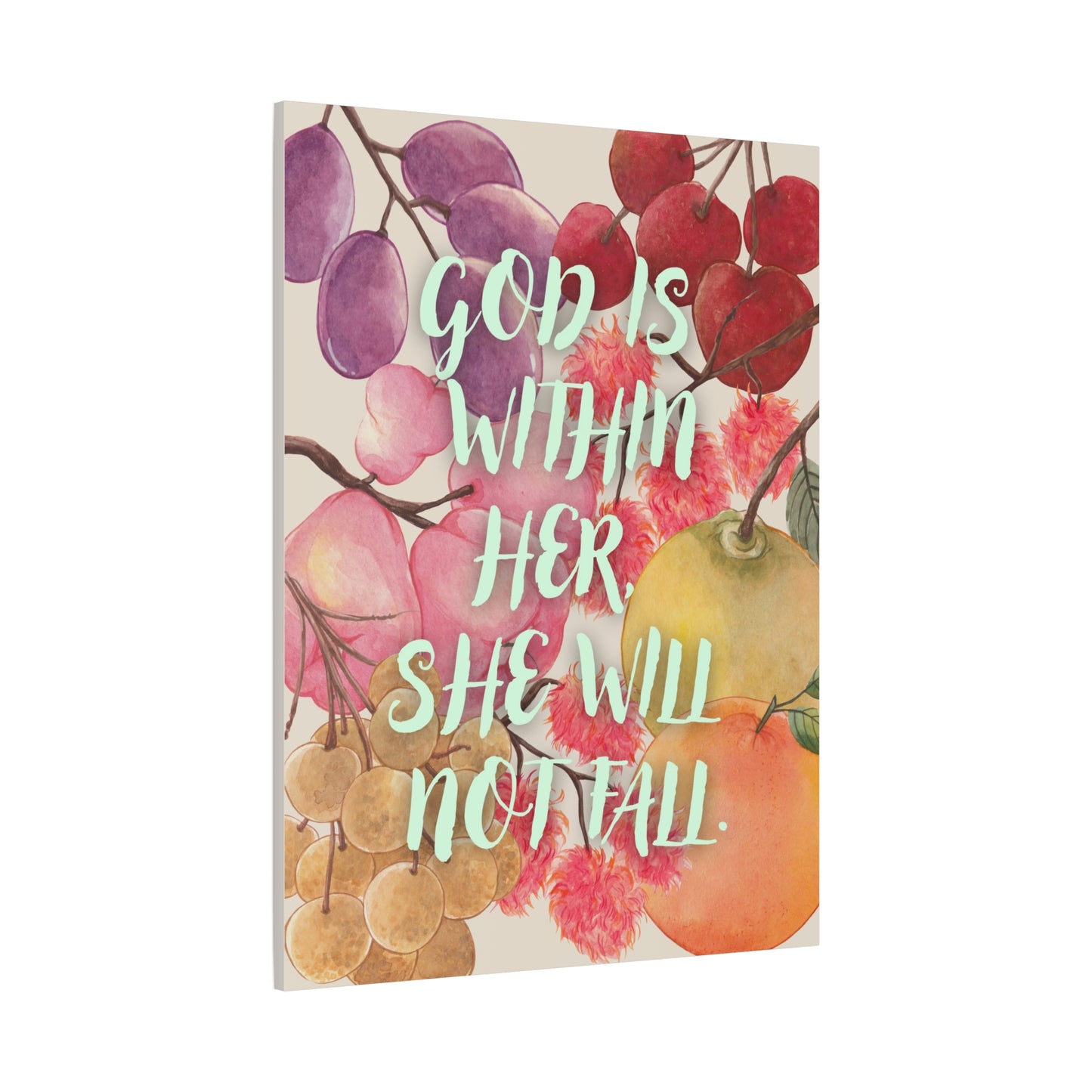 "God is Within Her, She Will Not Fall" - Canvas Wall Art