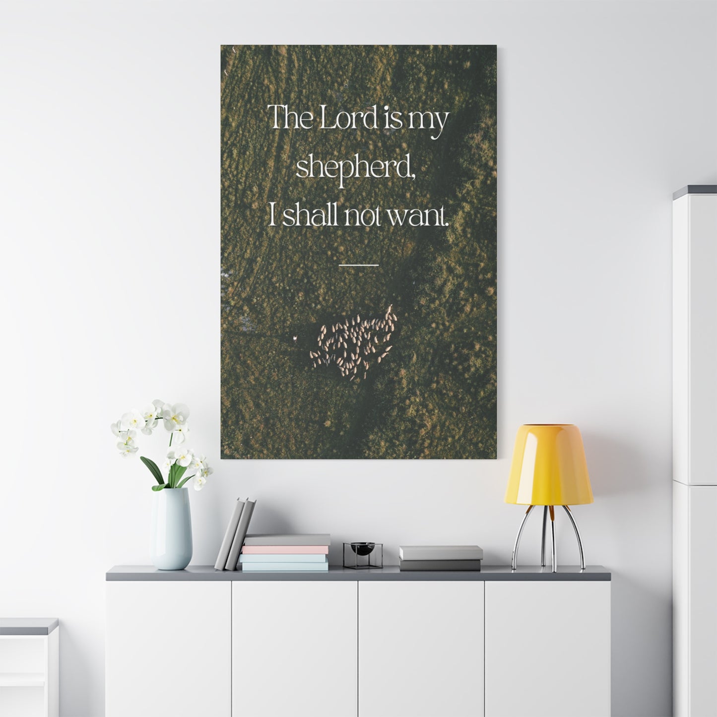 "The Lord is My Shepherd" - Inspirational Wall Art Canvas -
