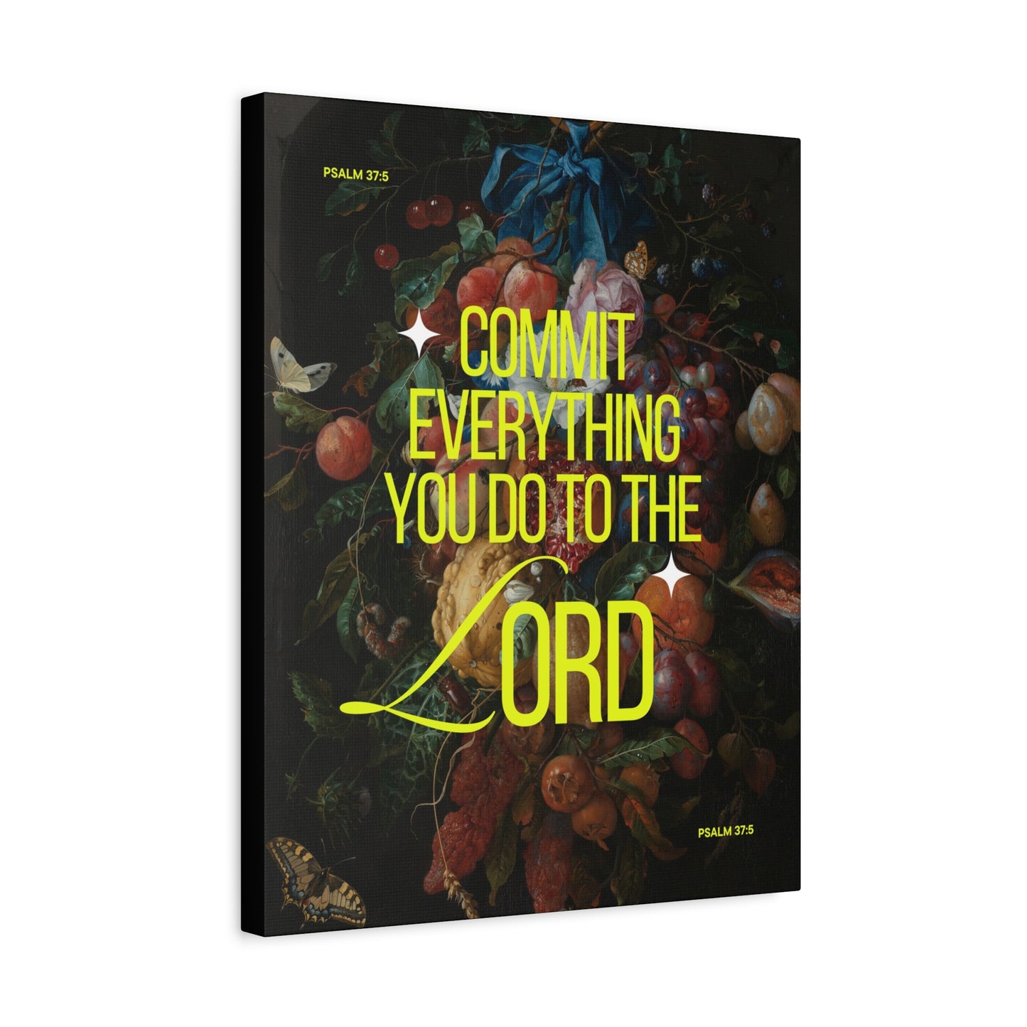 "Commit Everything You Do to the Lord" - Inspirational Matte Canvas Artwork
