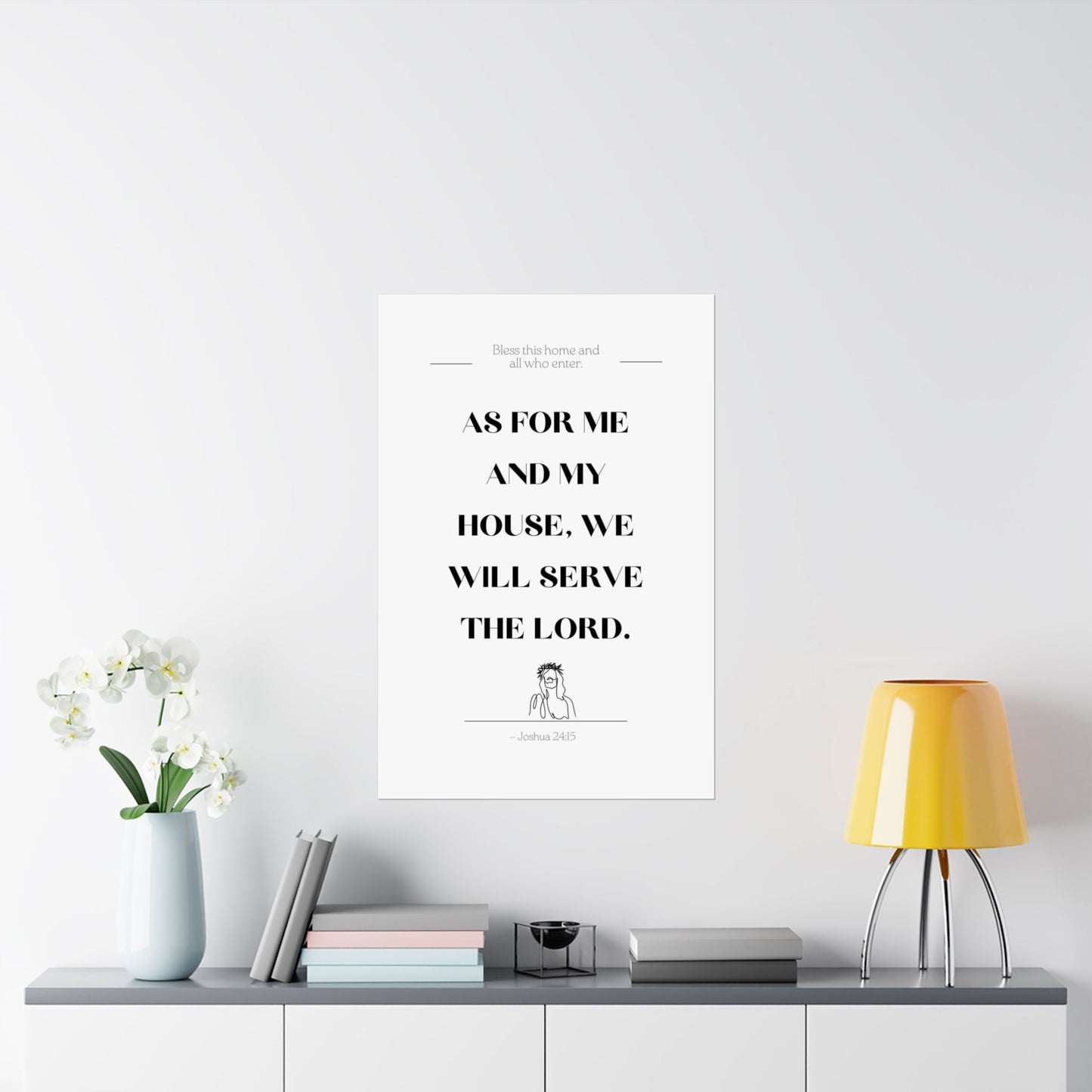 "As for Me and My House, We Will Serve the Lord" - Matte Vertical Poster