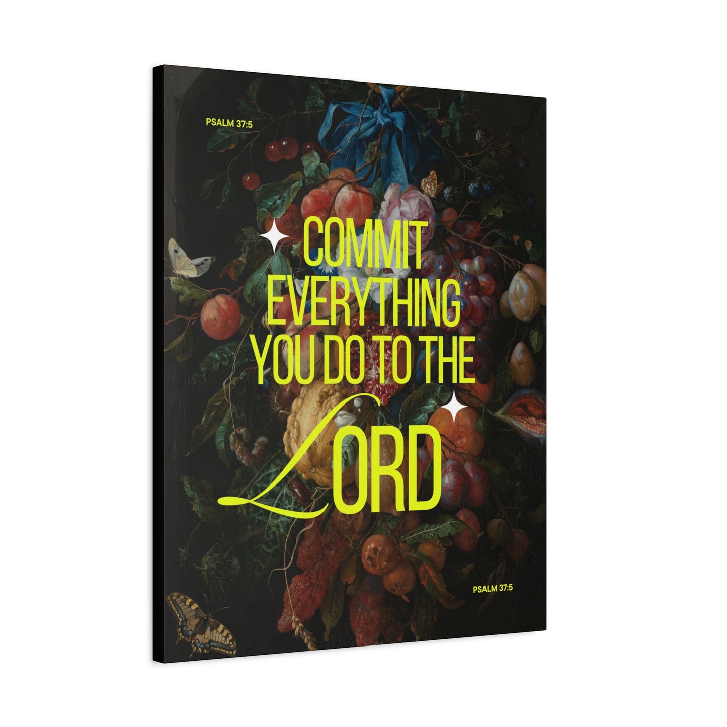 "Commit Everything You Do to the Lord" - Inspirational Matte Canvas Artwork