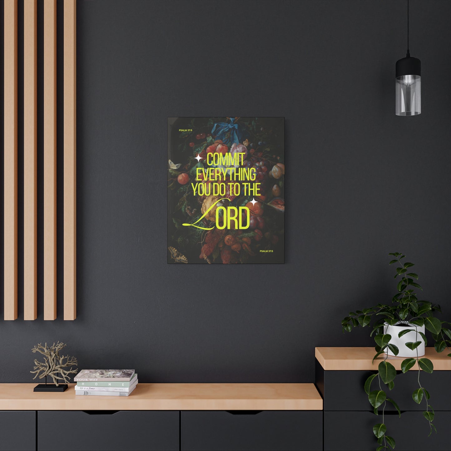 "Commit Everything You Do to the Lord" - Inspirational Matte Canvas Artwork