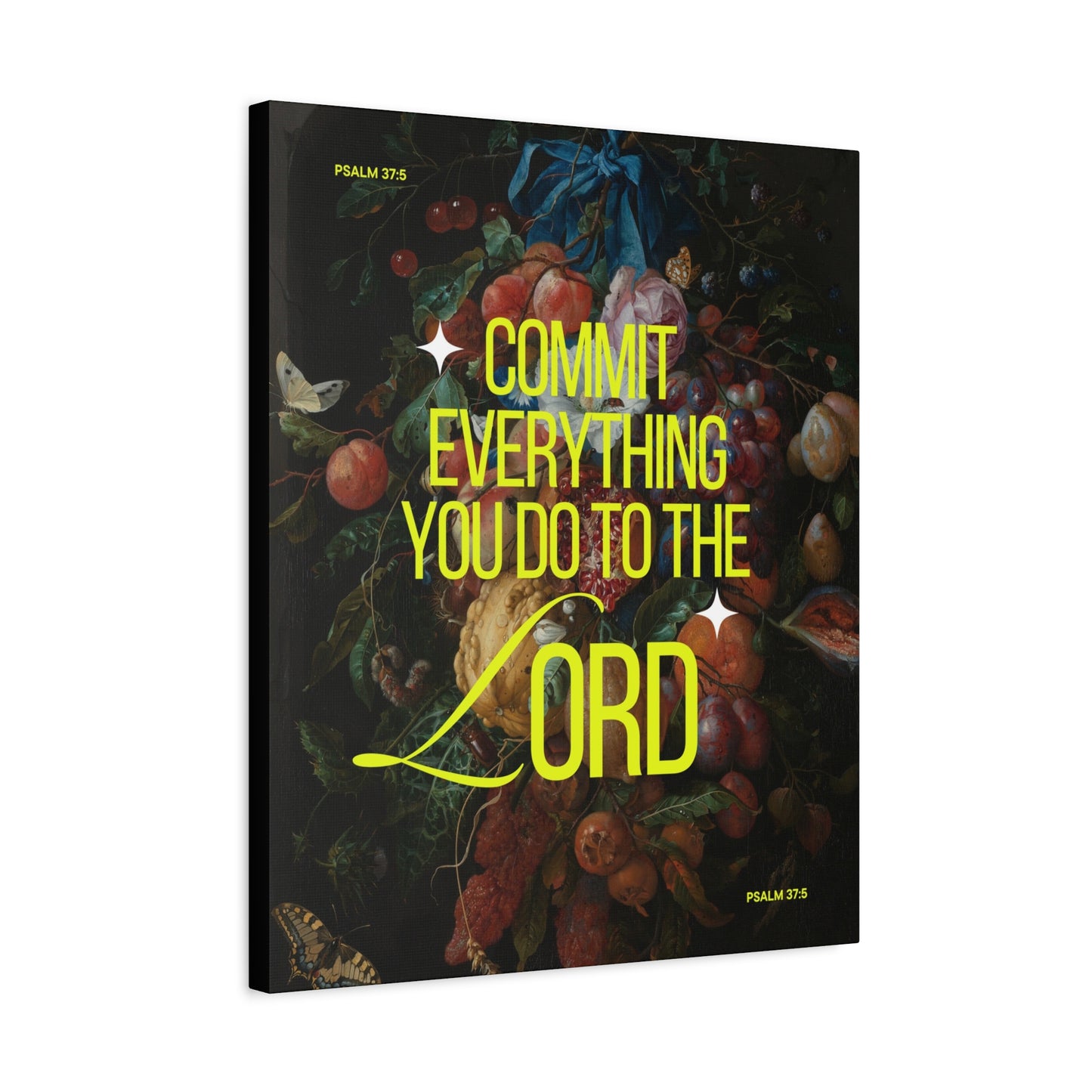 "Commit Everything You Do to the Lord" - Inspirational Matte Canvas Artwork