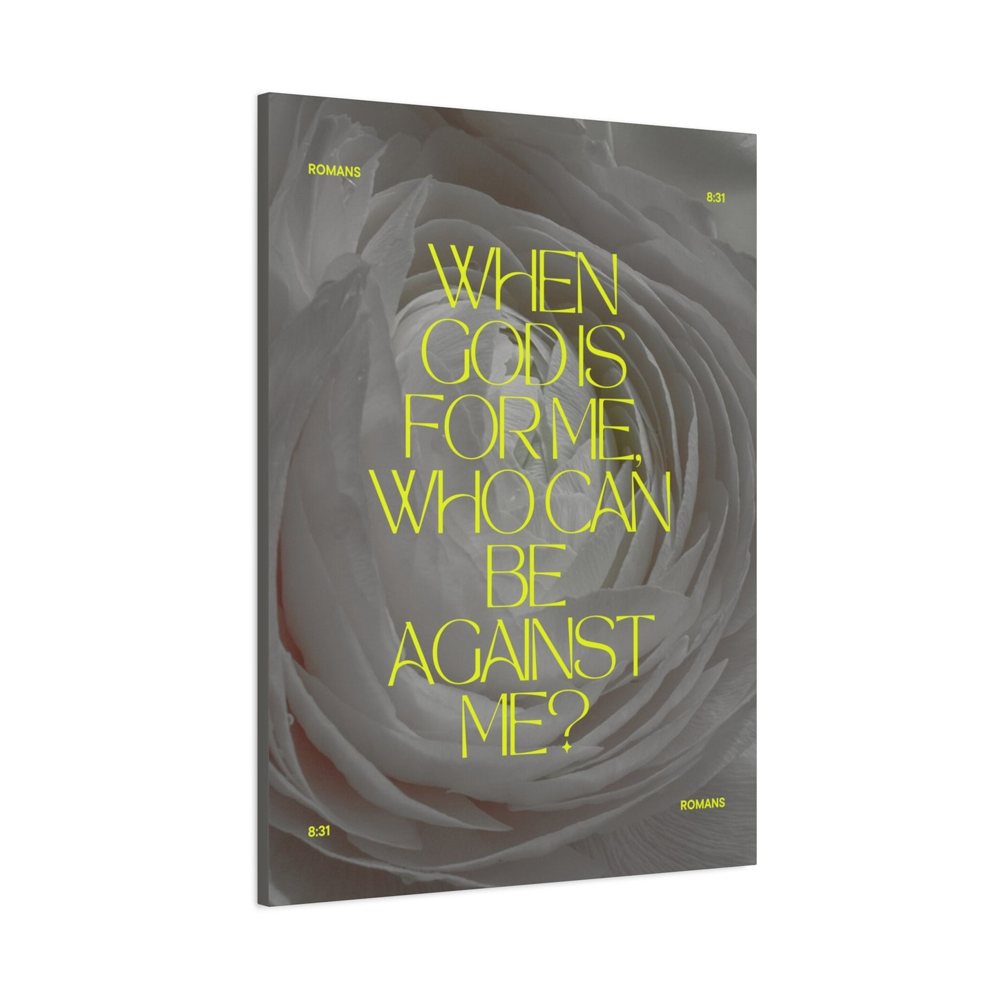 "When God is for me, who can be against me ?" - Romans 8:31 Canvas Wall Art