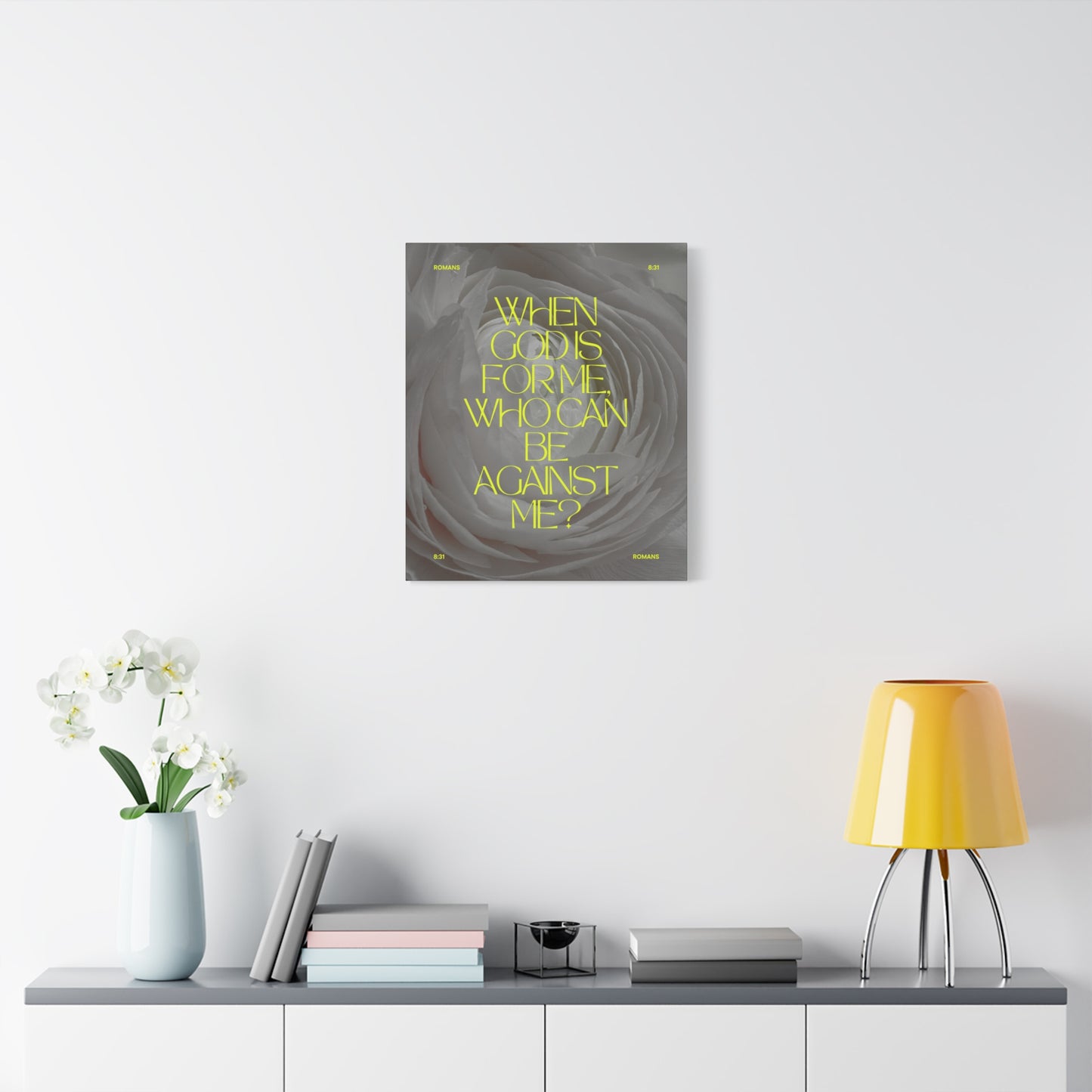 "When God is for me, who can be against me ?" - Romans 8:31 Canvas Wall Art