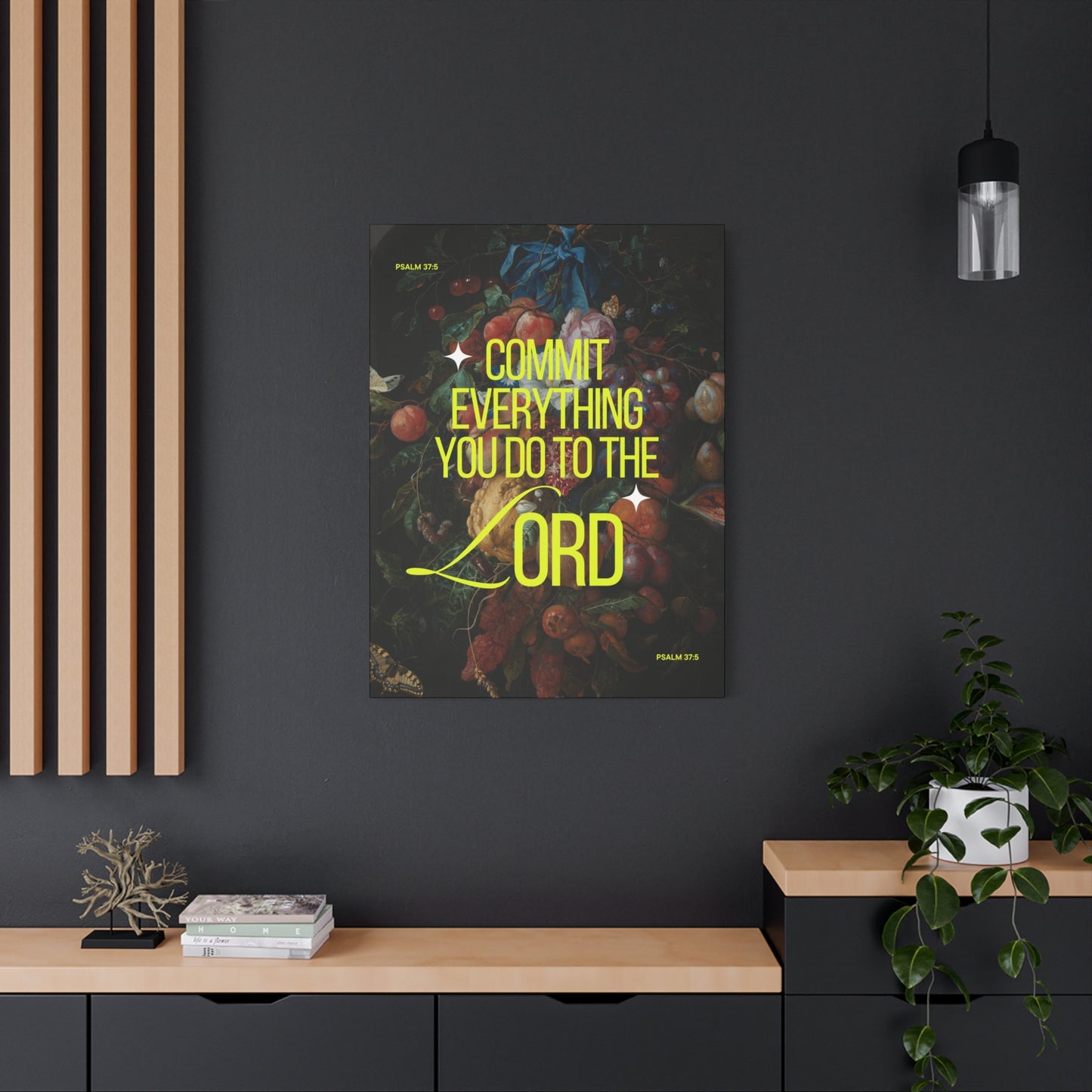 "Commit Everything You Do to the Lord" - Inspirational Matte Canvas Artwork