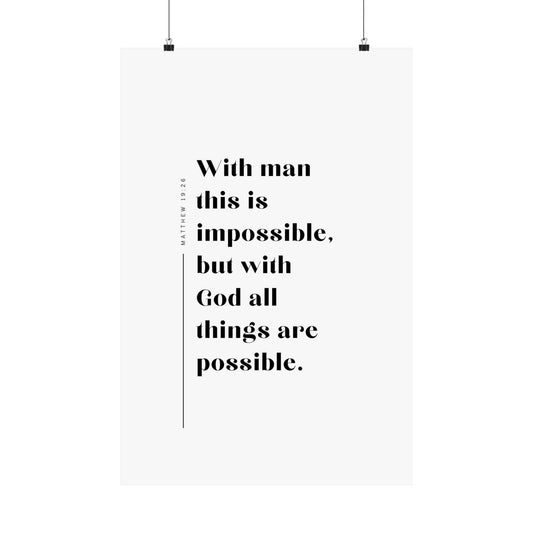 "With God all things are possible" - Poster