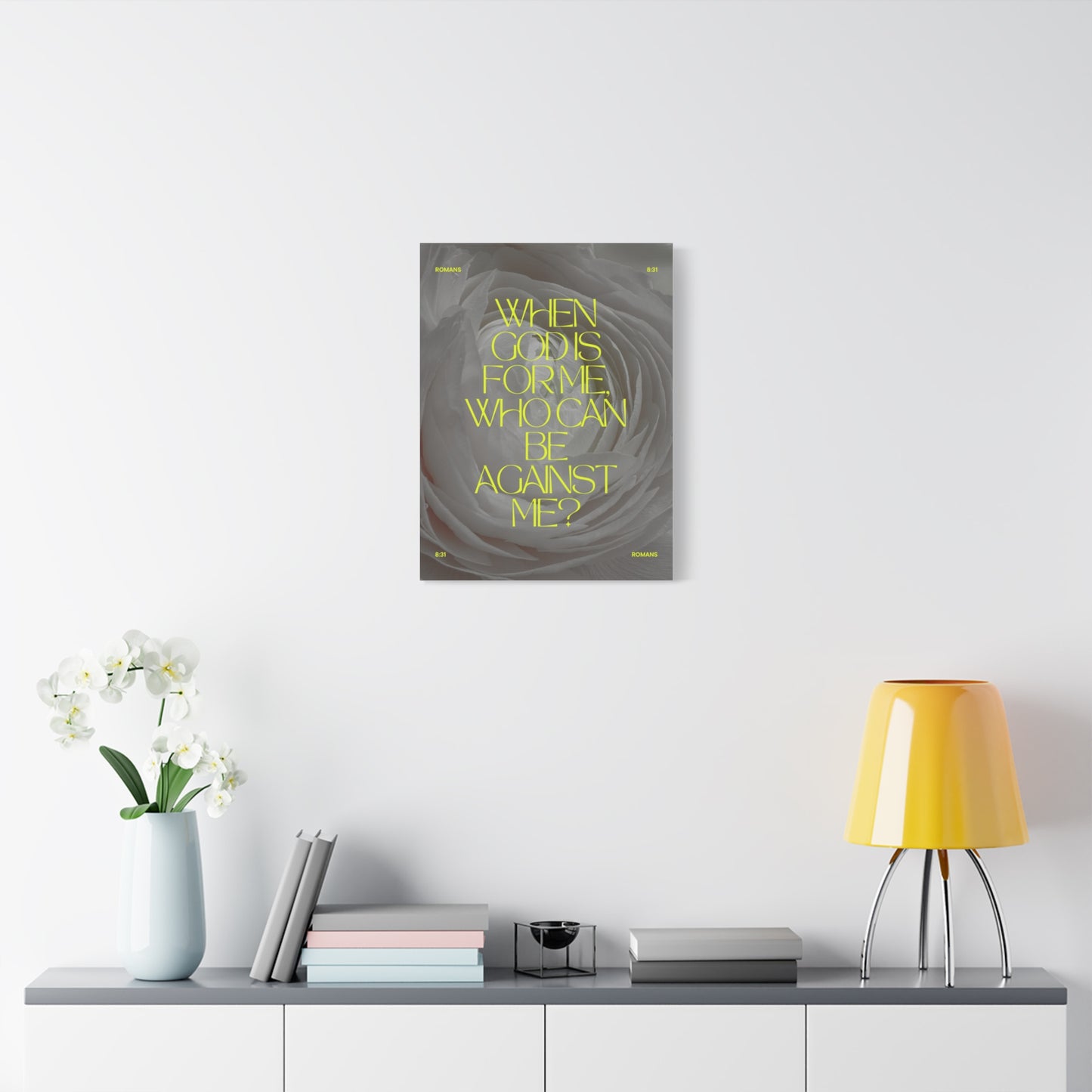 "When God is for me, who can be against me ?" - Romans 8:31 Canvas Wall Art
