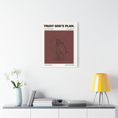 Trust God's Plan - Motivational Canvas Wall Art